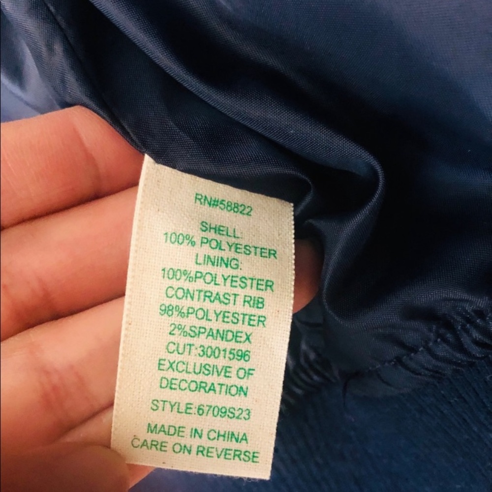 Green and Blue Groovy Monkey satin bomber jacket - Picture 4 of 4